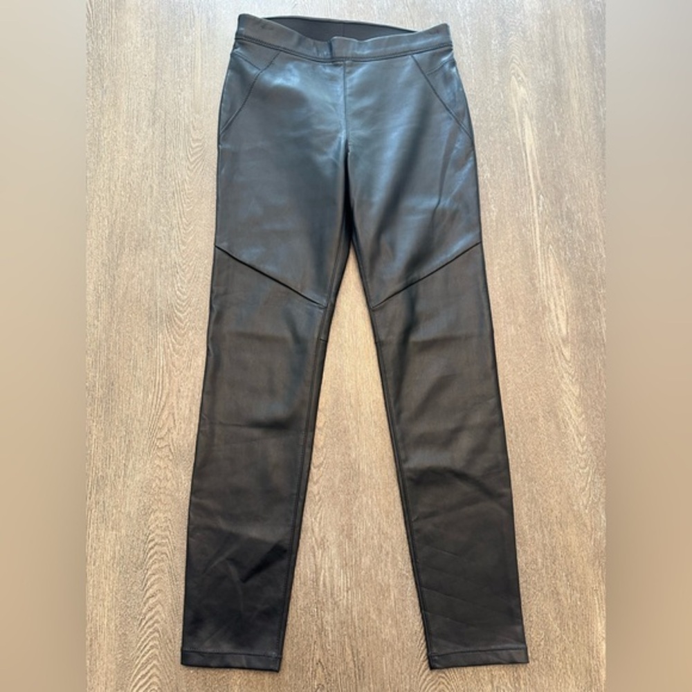 Free People Black Faux Leather Leggings